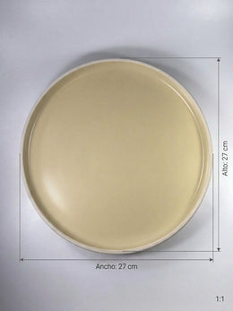 Plato Cartero De Colores Borde Blanco