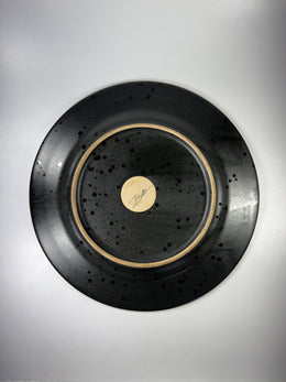 Plato Cartero Negro Circular