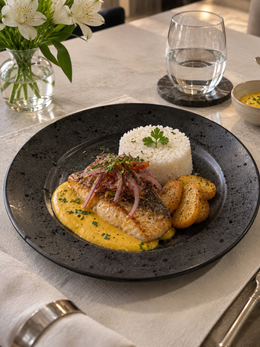 Plato Cartero Negro Circular