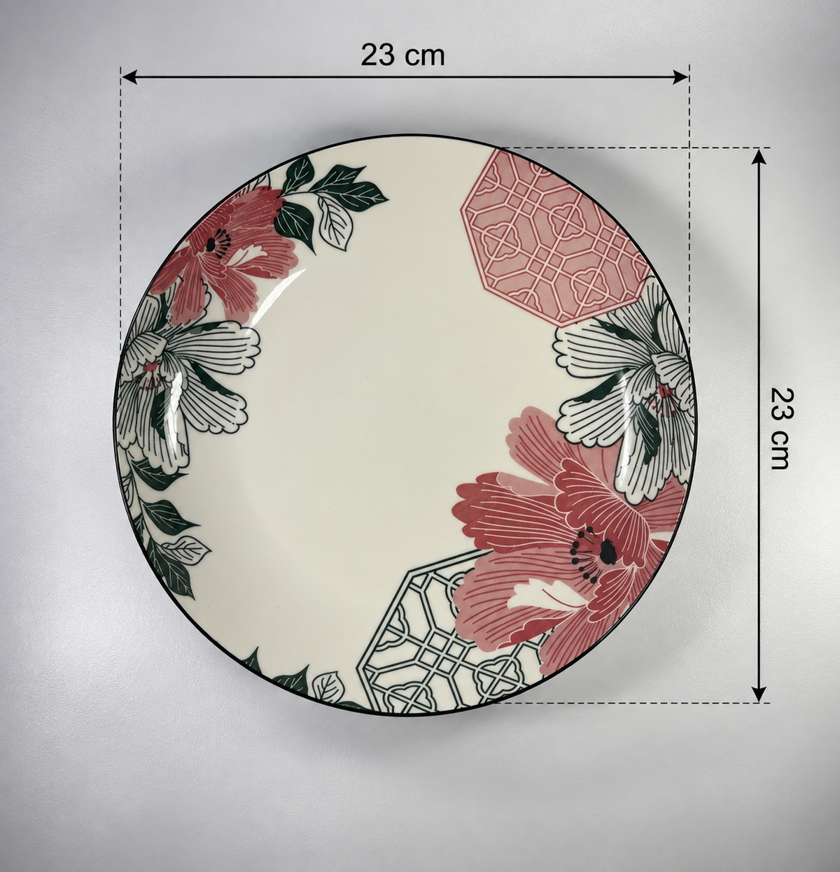 Plato Arrocero Con Diseño Floreado N.º 9