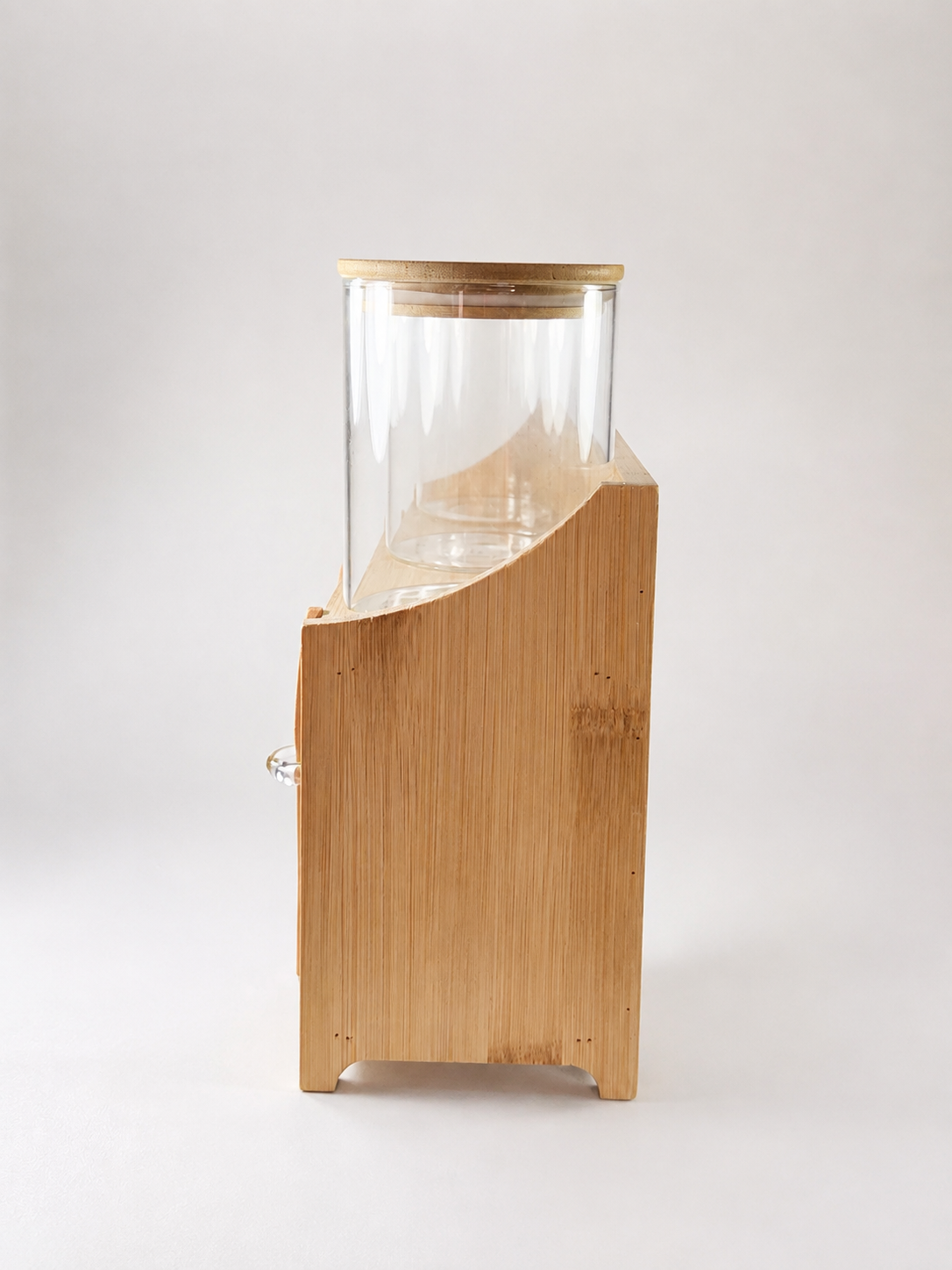 Juego De Frasco De Vidrio Con Tapa De Bambú Glass Food Storage