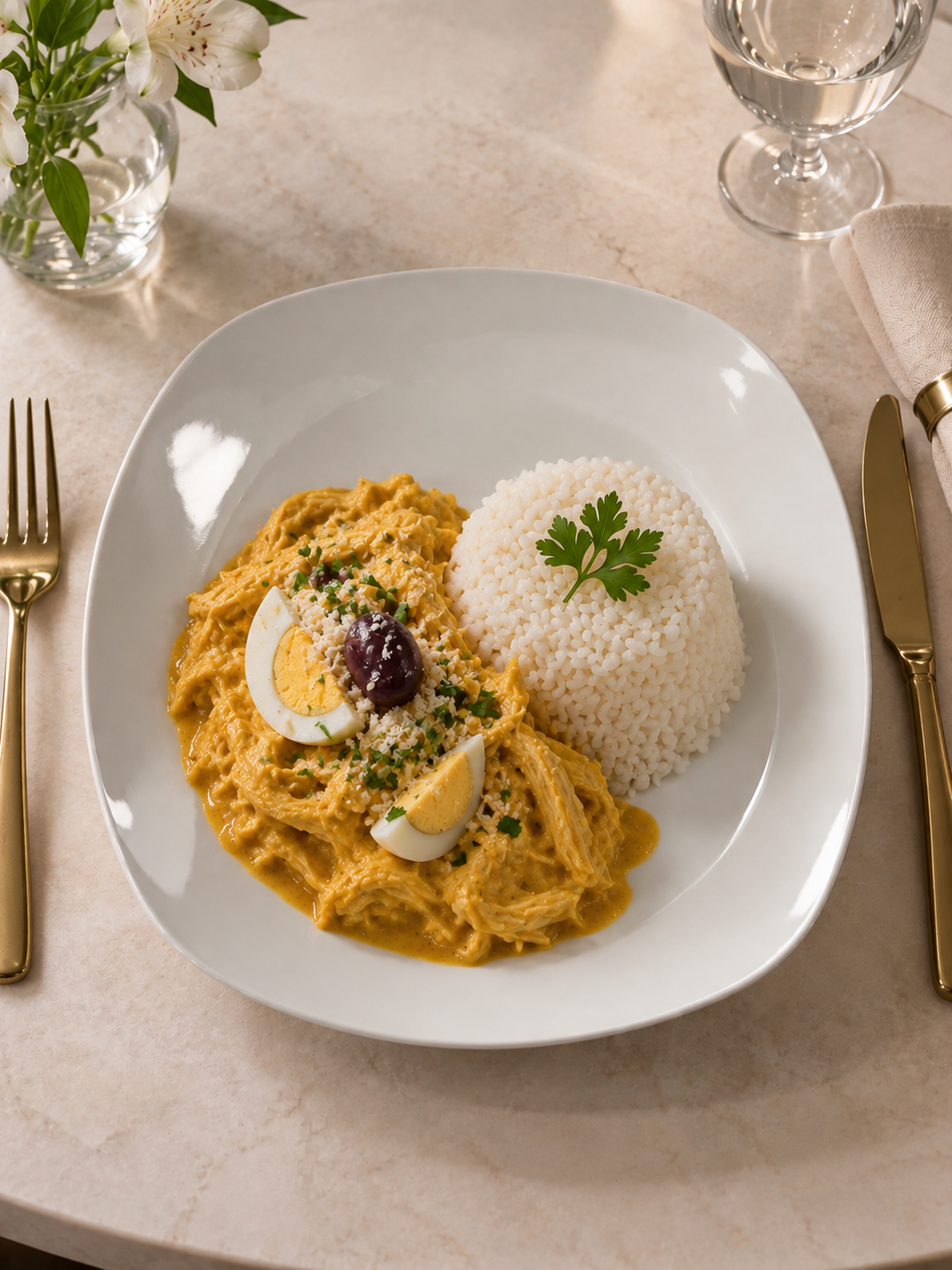 Plato Cartero Semicuadrado Blanco 10.5