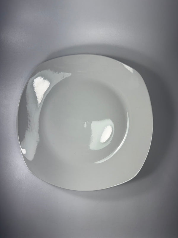 Plato Cartero Semicuadrado Blanco 10.5
