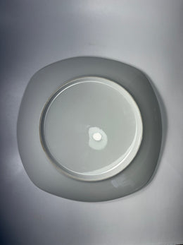 Plato Cartero Semicuadrado Blanco 10.5