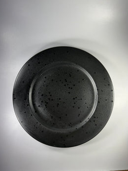 Plato Cartero Negro Circular