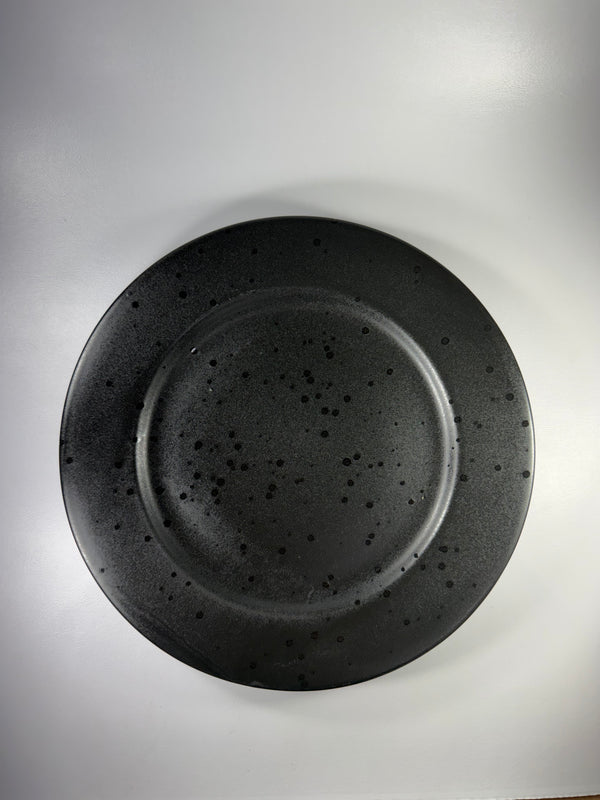 Plato Cartero Negro Circular