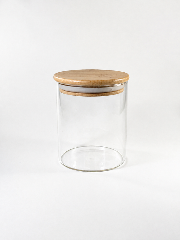 Frasco Organizador Con Tapa Bambú Pequeño