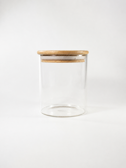 Frasco Organizador Con Tapa Bambú Pequeño