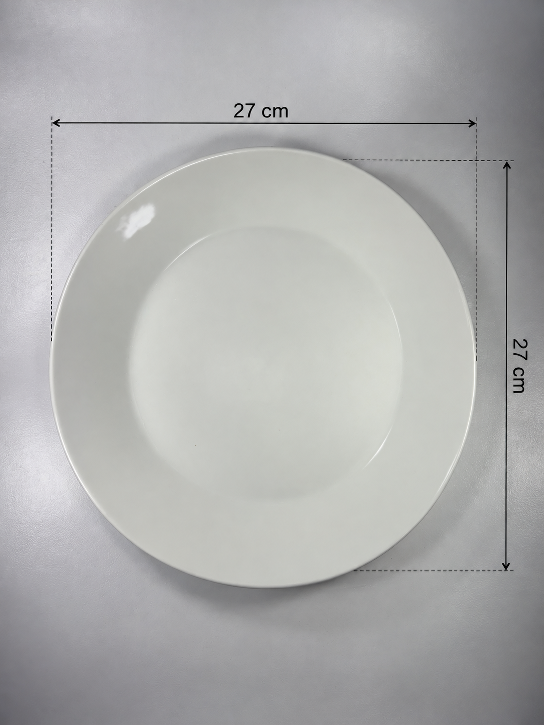 Plato Cartero Circular Redondo Blanco 10.5