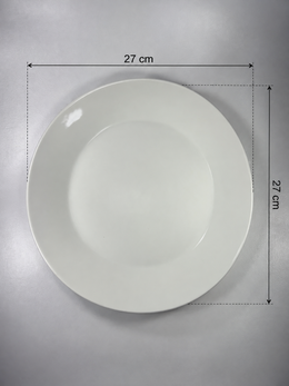 Plato Cartero Circular Redondo Blanco 10.5